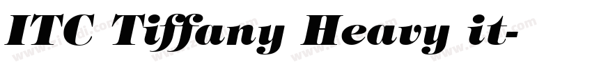 ITC Tiffany Heavy it字体转换